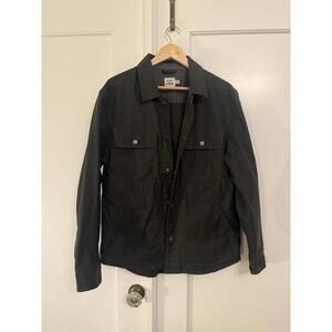 Flint & Tinder Men's Black  Waxed Trucker Jacket Size Medium